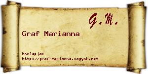 Graf Marianna névjegykártya